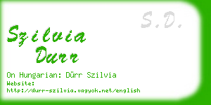 szilvia durr business card